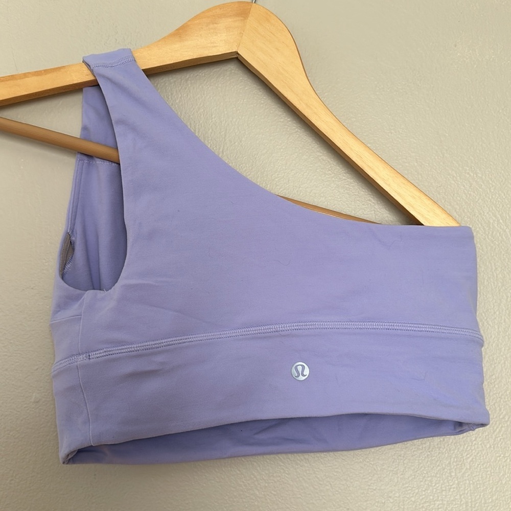 Lululemon align asymmetrical top C/D cup 8 lilac smoke - Picture 3 of 5